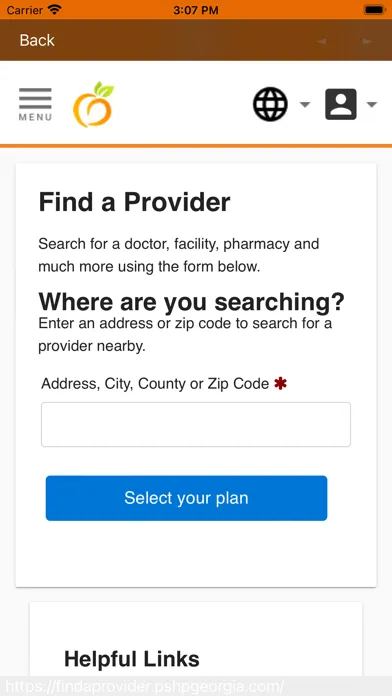 Capturas de tela do Peach State Health Plan