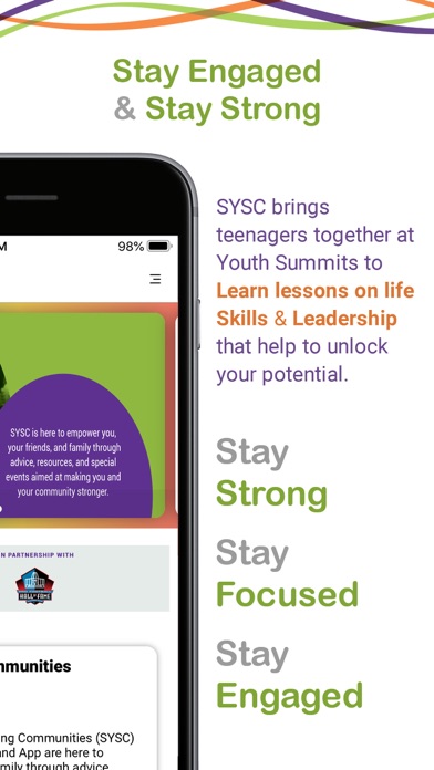 SYSC Mobile Screenshots