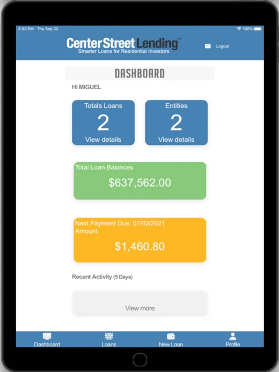 Center Street Lending Toolbox iPad  স্ক্রিনশট