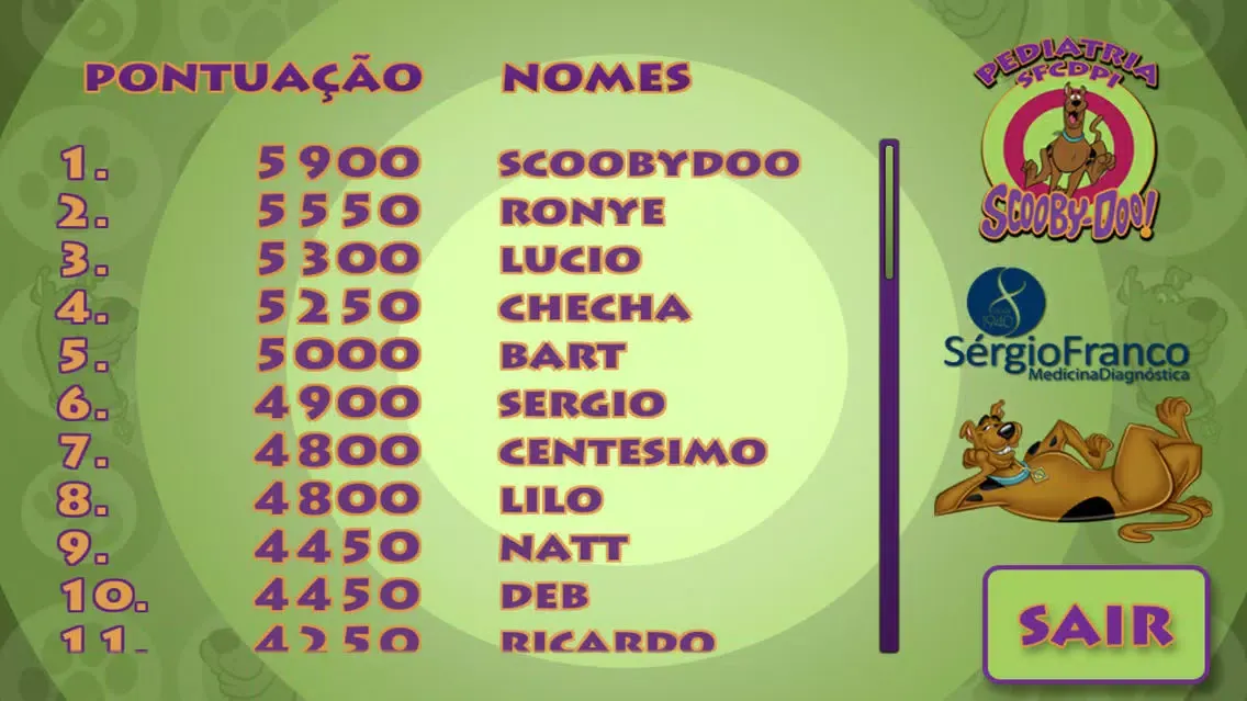 Captures d'écran de Pediatria SFCDPI – Scooby-Doo