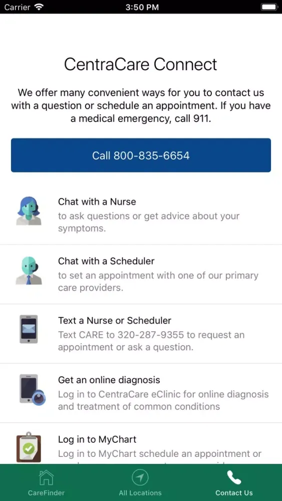 Скриншоты CentraCare CareFinder