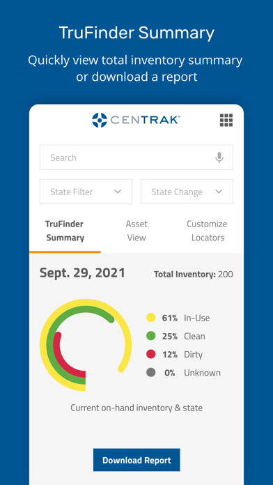 Ảnh chụp màn hình của CenTrak TruView TruFinder