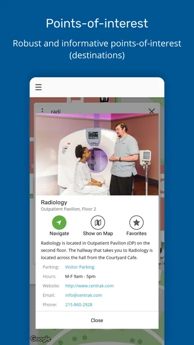 Ảnh chụp màn hình của Find My Way: Hospital Maps