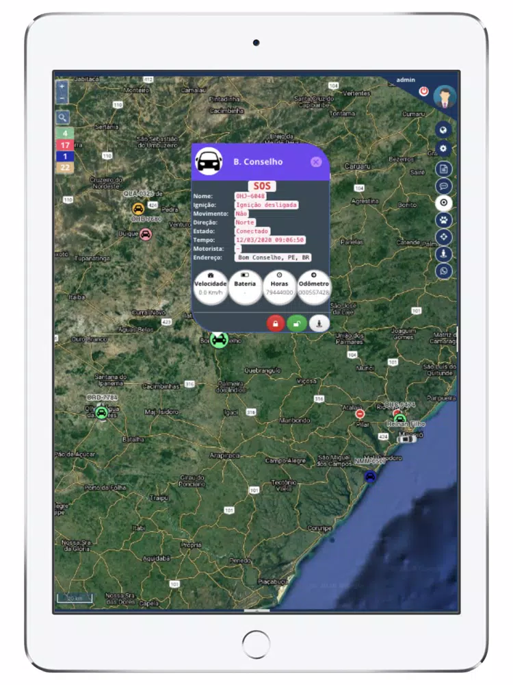 صور Central de Rastreamento GPS iPad 