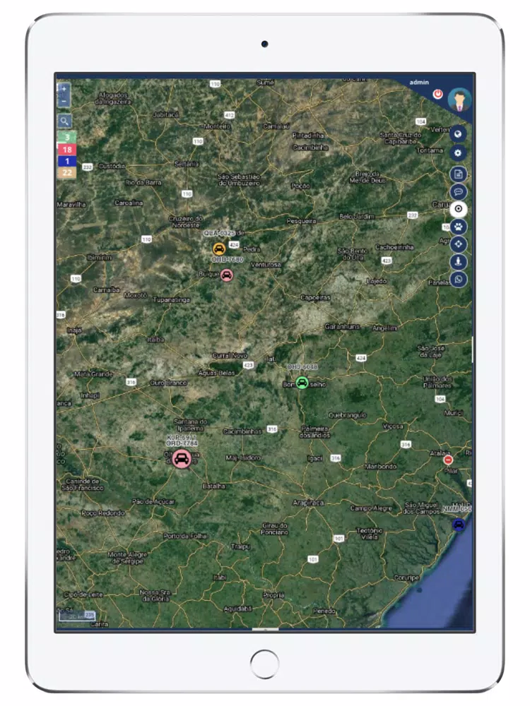 صور Central de Rastreamento GPS iPad 