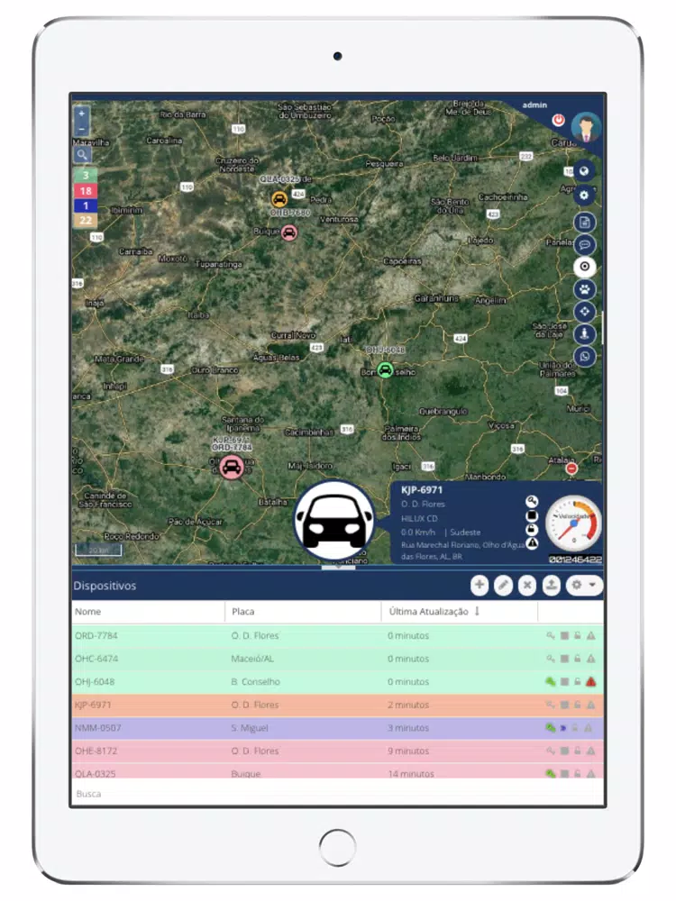 صور Central de Rastreamento GPS iPad 