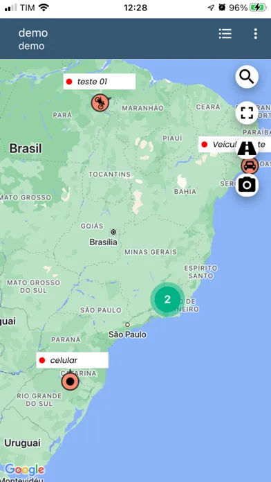 Tangkapan layar Meu Rastreamento CE