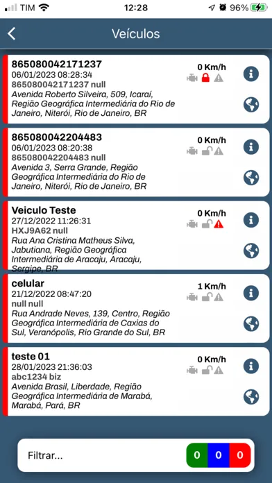 Tangkapan layar Meu Rastreamento CE