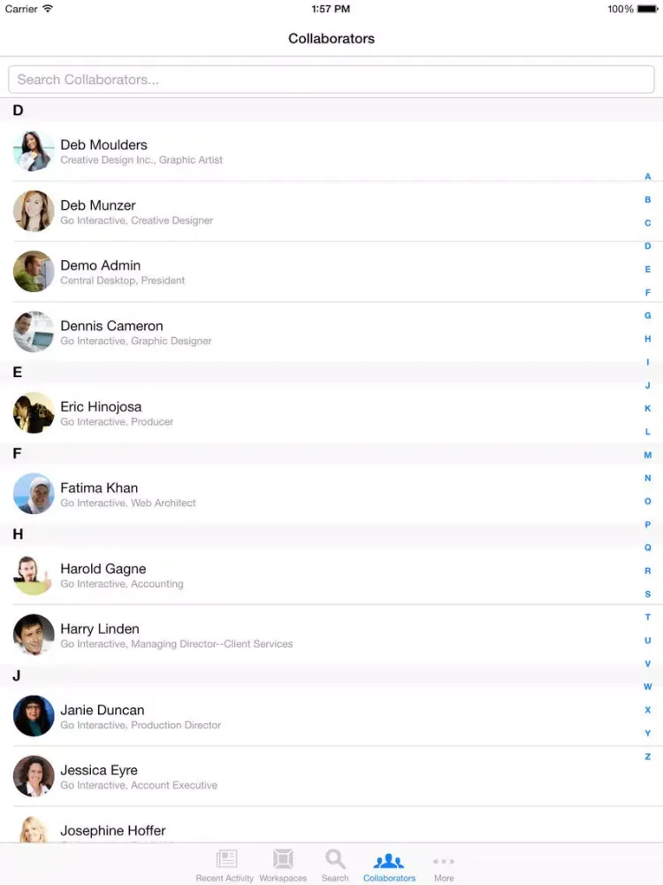 iMeet® Central iPad 应用截图
