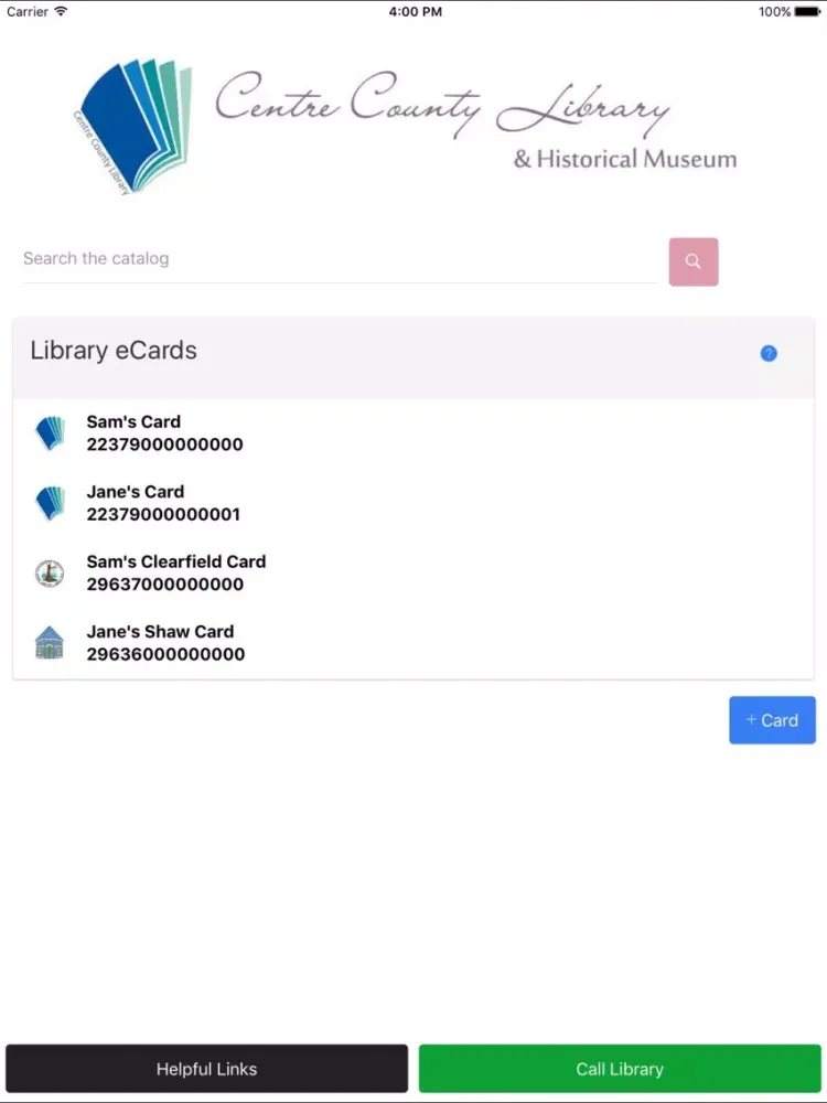 Central PA Libraries eCards iPad 应用截图