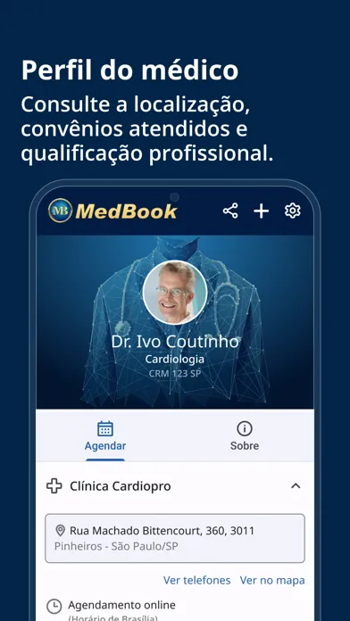 Capturas de tela do MedBook Mobile