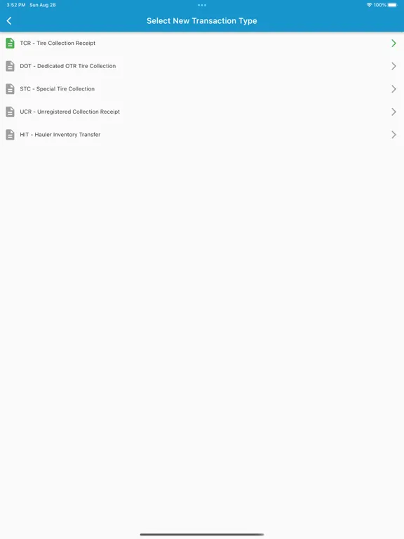 Scrap Tire Tracking System iPad  스크린샷