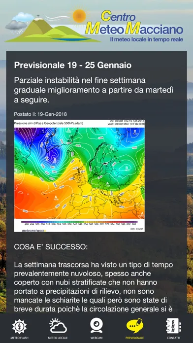 Ảnh chụp màn hình của Centro Meteo Macciano