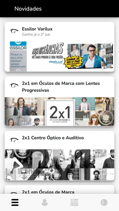 Tangkapan skrin Centro Óptico e Auditivo