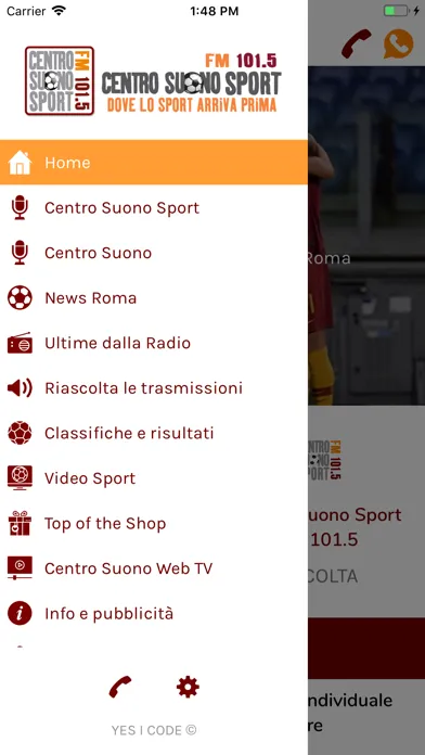 Ảnh chụp màn hình của Centro Suono Sport 101.5
