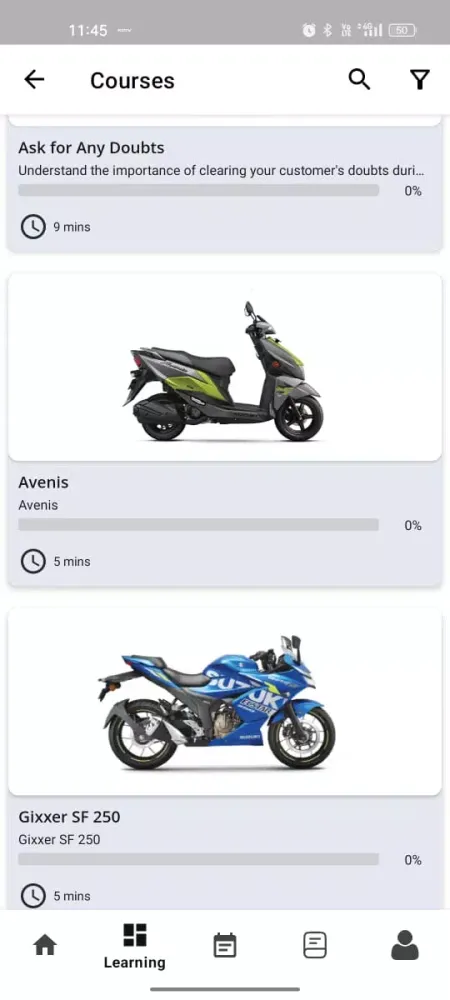 Tangkapan layar Suzuki STAR pro