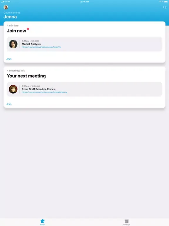 Lumen Workplace iPad  سکرین شاٹس
