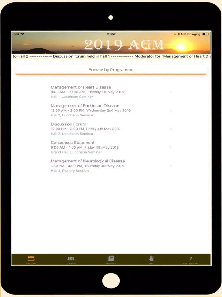 Conference-Congress App iPad  Screenshots