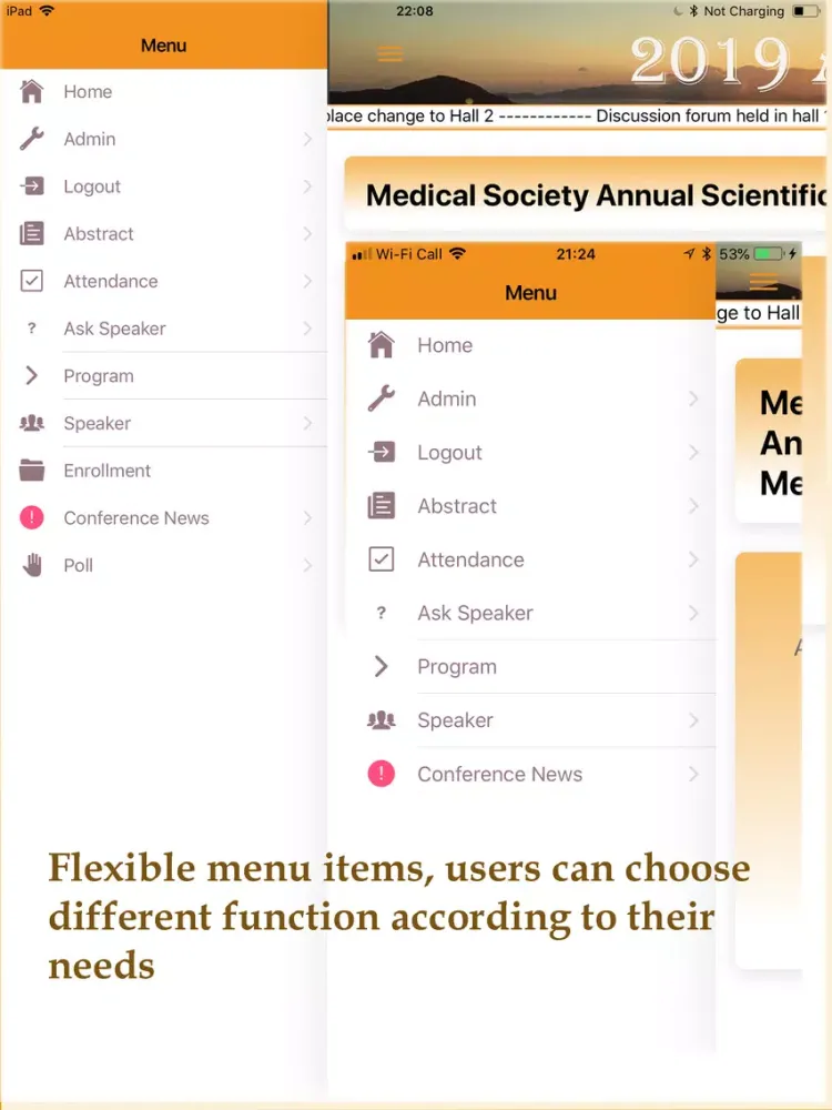 Conference-Congress App iPad  Screenshots