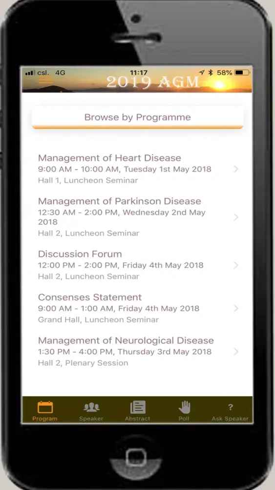 Conference-Congress App Screenshots