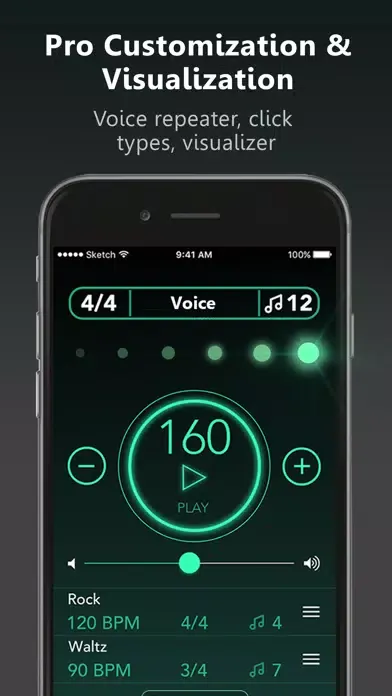Pro metronome: tap your tempo Screenshots
