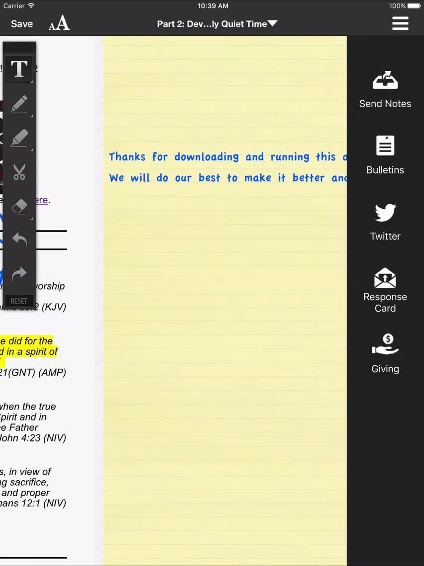 Sermon Note App iPad  スクリーンショット