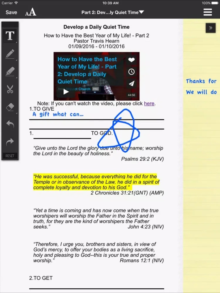 Screenshot di Sermon Note App iPad 