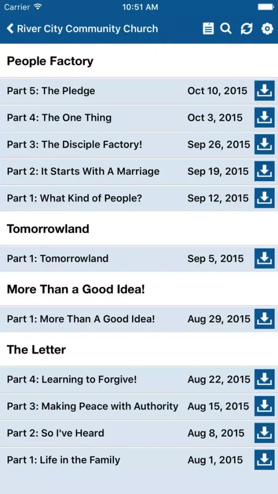 Screenshot di Sermon Note App