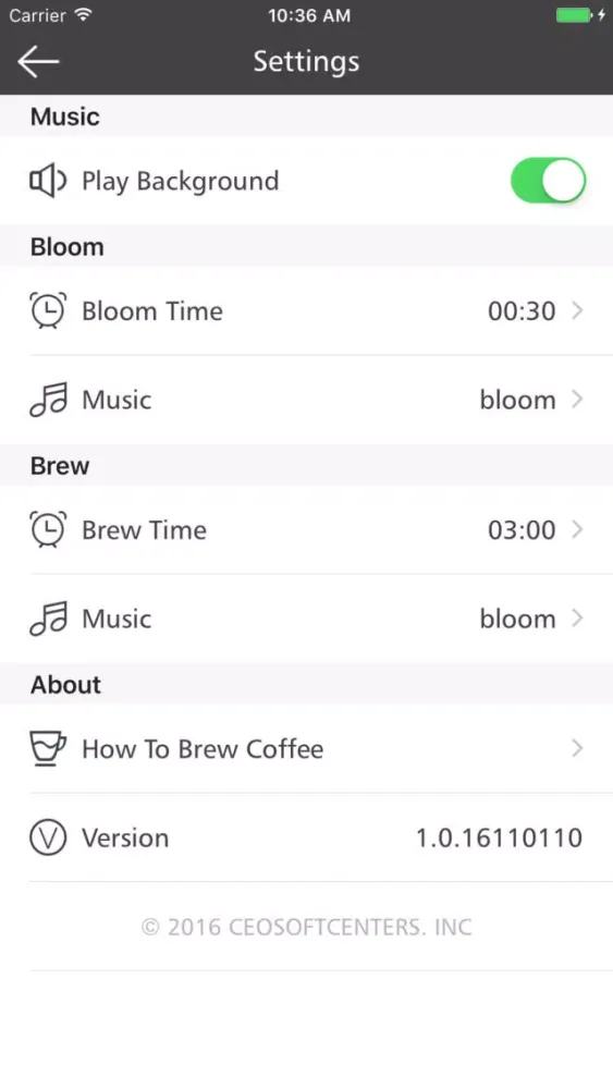 Zrzuty ekranu Dynamique Coffee Timer