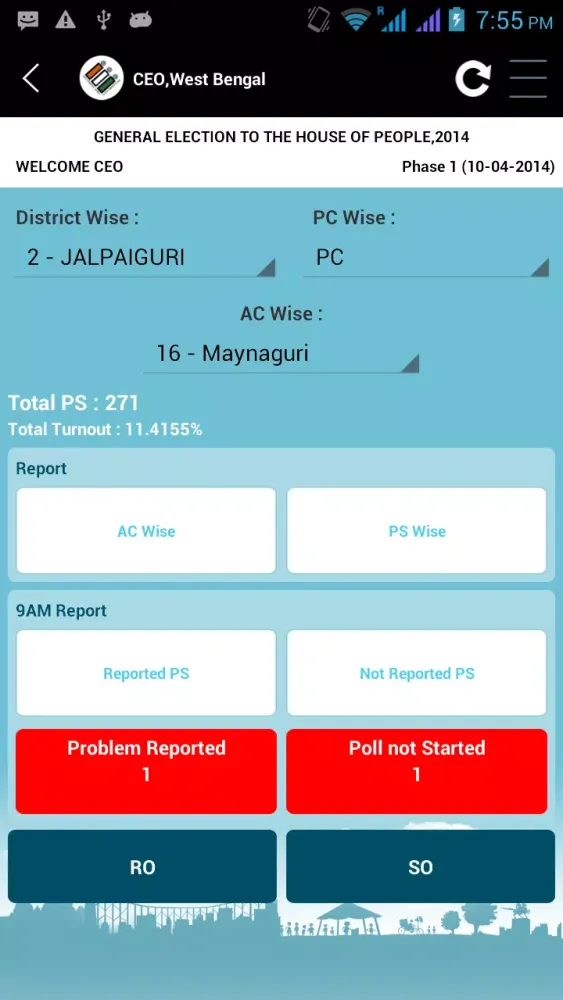 Election Management App -NICSI Screenshots