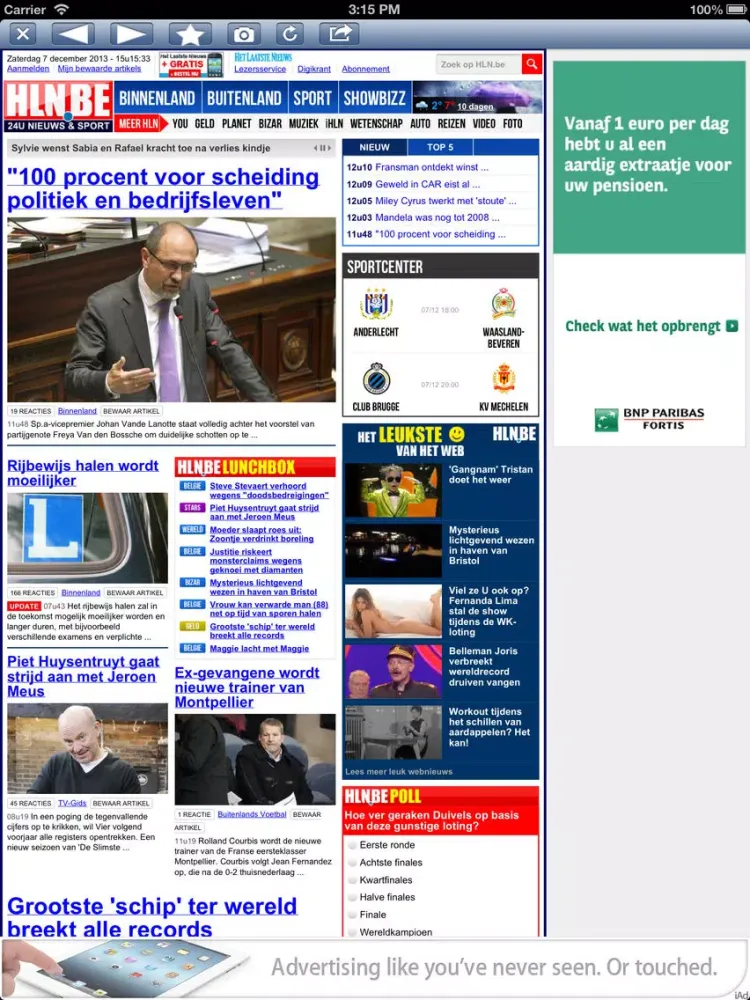 Belgium News iPad  Screenshots