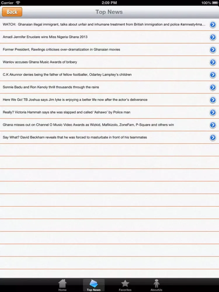 Скриншоты Ghana News. iPad 