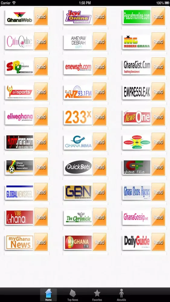 Скриншоты Ghana News.