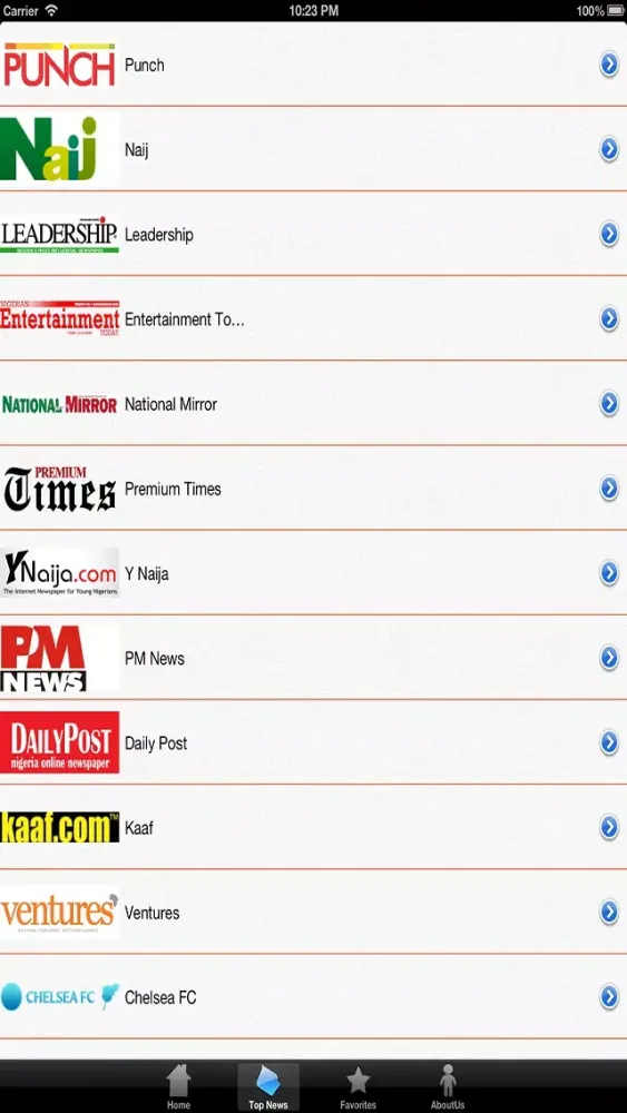 Capturas de pantalla de Nigerian News