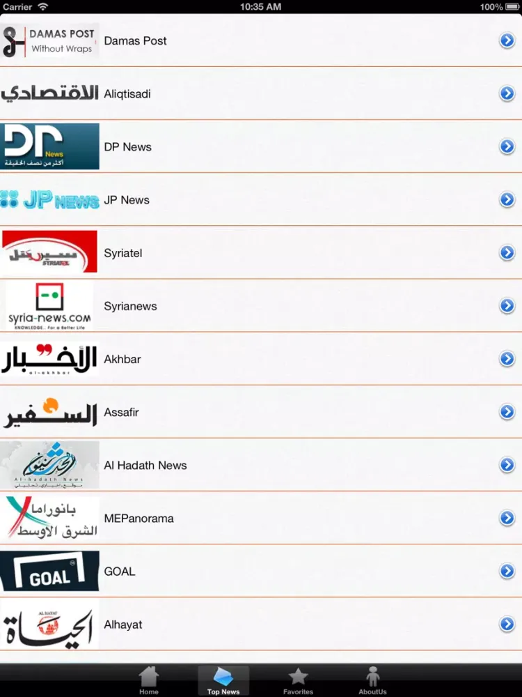 Capturas de pantalla de Syrian News Paper iPad 