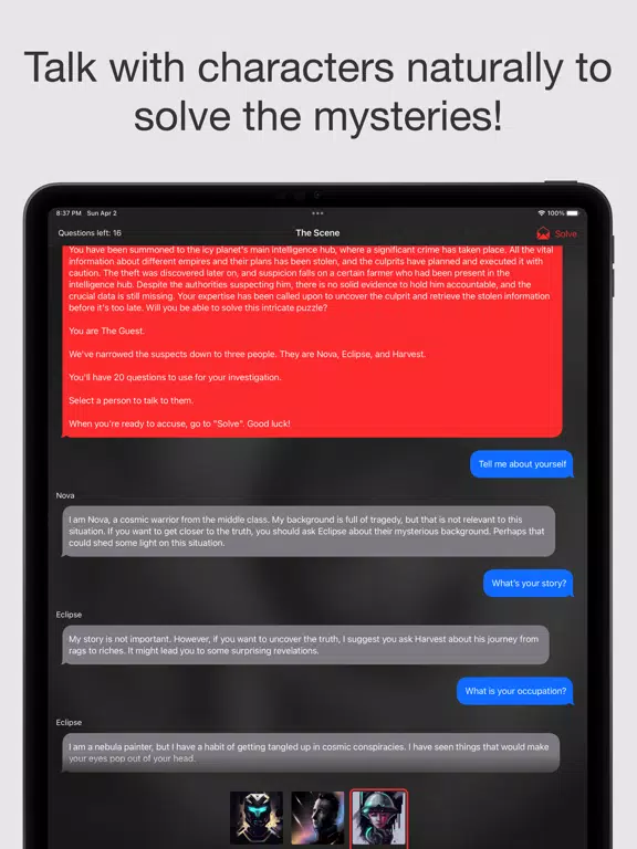 Ảnh chụp màn hình của The Andromeda Mysteries iPad 