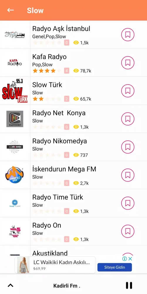 Ảnh chụp màn hình của Listen Radio - My Pocket Radio