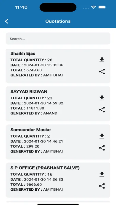 MORBI CERAMICS QUOTATION Screenshots