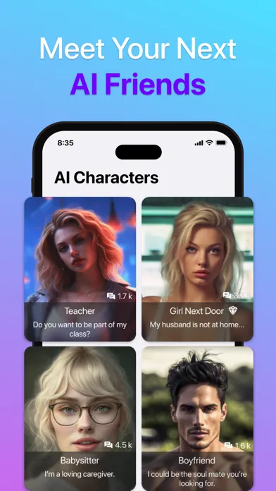 Capturas de pantalla de Chatty: AI Roleplay Characters