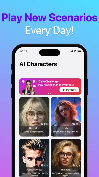 Capturas de pantalla de Chatty: AI Roleplay Characters