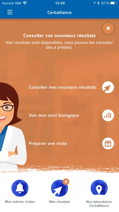 Zrzuty ekranu Mon laboratoire Cerballiance
