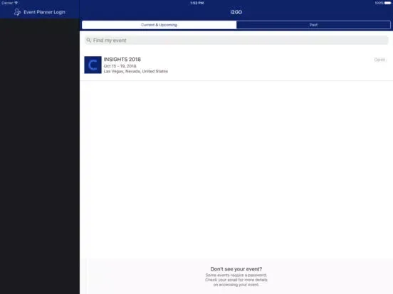 Ảnh chụp màn hình của i2GO: INSIGHTS 2018 iPad 