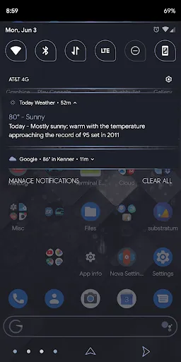 Aurora - Substratum Theme Screenshots