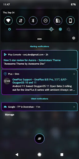 Aurora - Substratum Theme Screenshots
