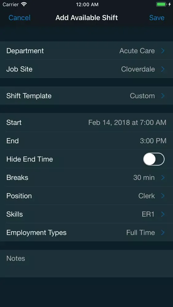 Zrzuty ekranu GoSchedule: Admin