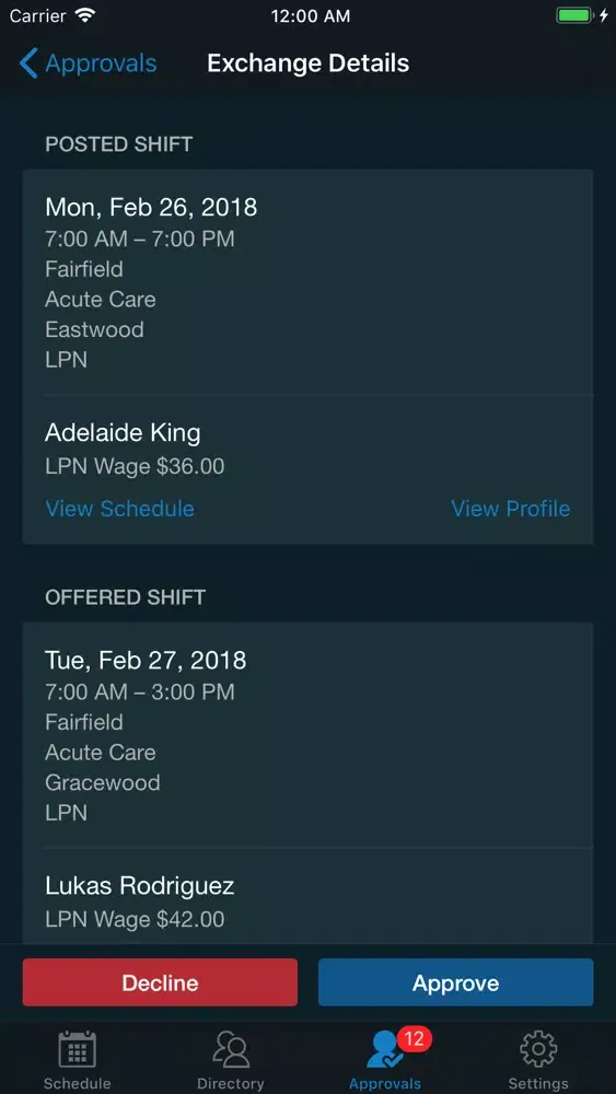 Zrzuty ekranu GoSchedule: Admin
