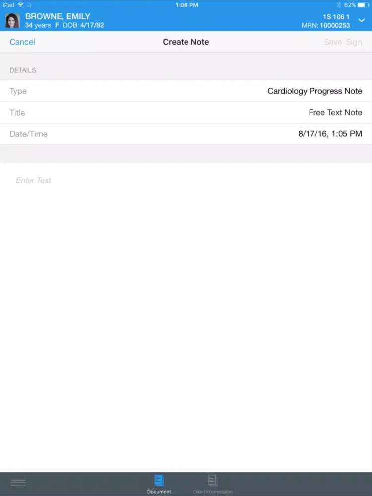 Cerner Instanote iPad 應用截圖