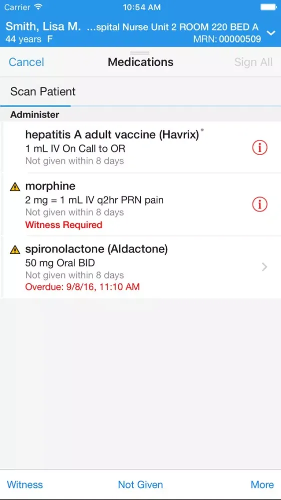 Zrzuty ekranu Connect Nursing