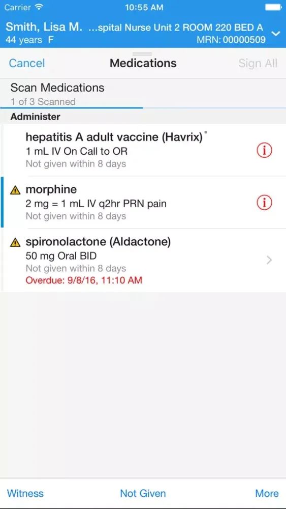 Zrzuty ekranu Connect Nursing