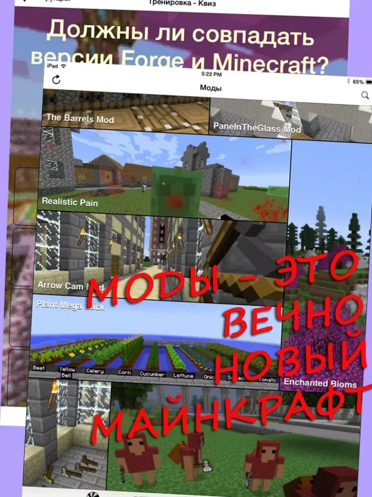 Моды МС для Minecraft (Unofficial) iPad  Screenshots